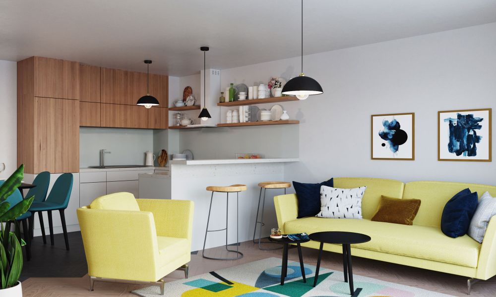 Modernes Wohnzimmer vom Innenarchitekten